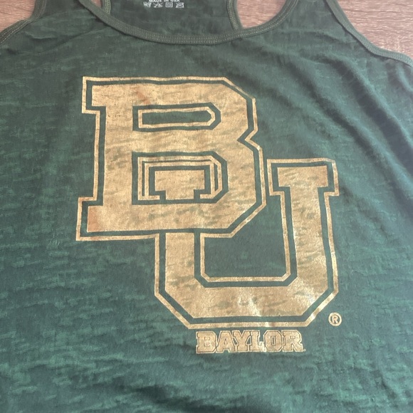EUC Women’s Medium Blue 84 Green Baylor University  Muscle Tank - Picture 4 of 7
